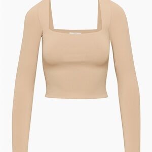 NWOT Aritzia Babaton Contour Square Neck Top Cairo (Tan/ Beige) Medium